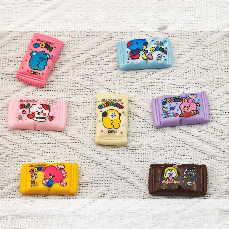 BT21 Mini Milk Candy Resin Cha - Jewelry Making Accessories 评论和价格