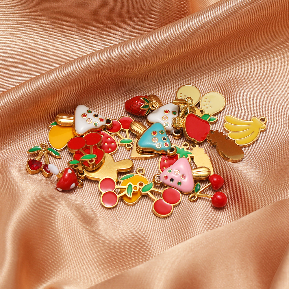 5Pcs Stainless Steel Cute Mush - Jewelry Making 4 Year Old 评论和价格