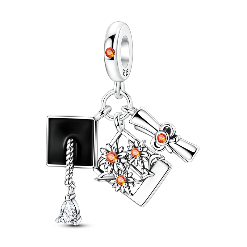 Grad Set Charms 925 Sterling S - Jewelry Making Diploma 评论和价格