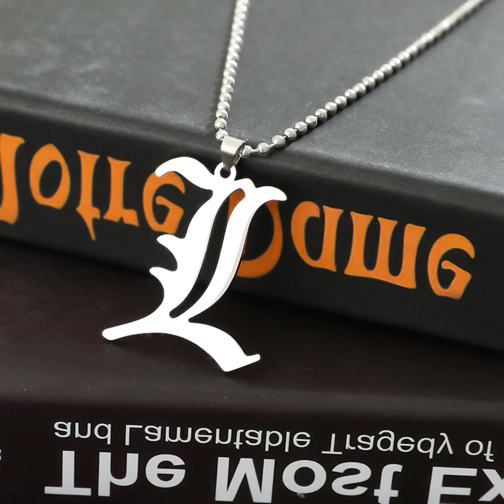 Death Note L Letter Necklace C - Jewelry Making Accessories 评论和价格