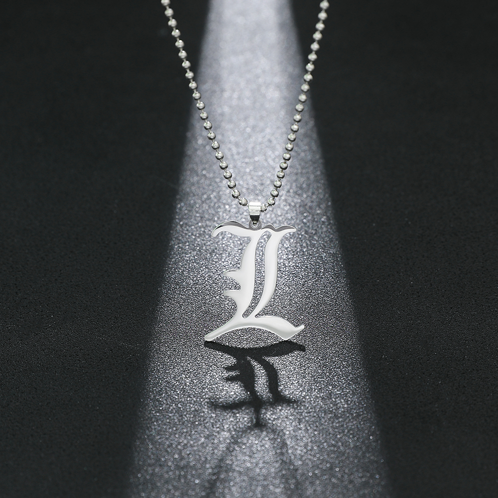 Death Note L Letter Necklace C - Jewelry Making Accessories 评论和价格