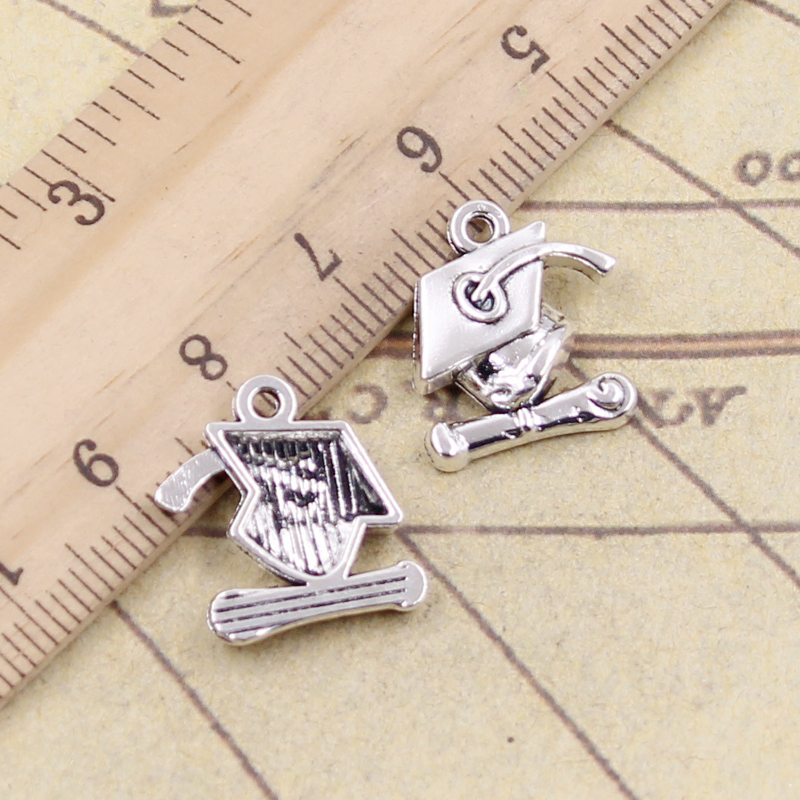 20pcs Charms Graduation Cap An - Jewelry Making Diploma 评论和价格
