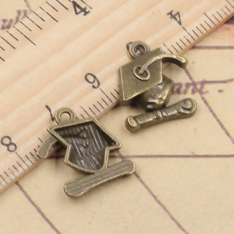 20pcs Charms Graduation Cap An - Jewelry Making Diploma 评论和价格