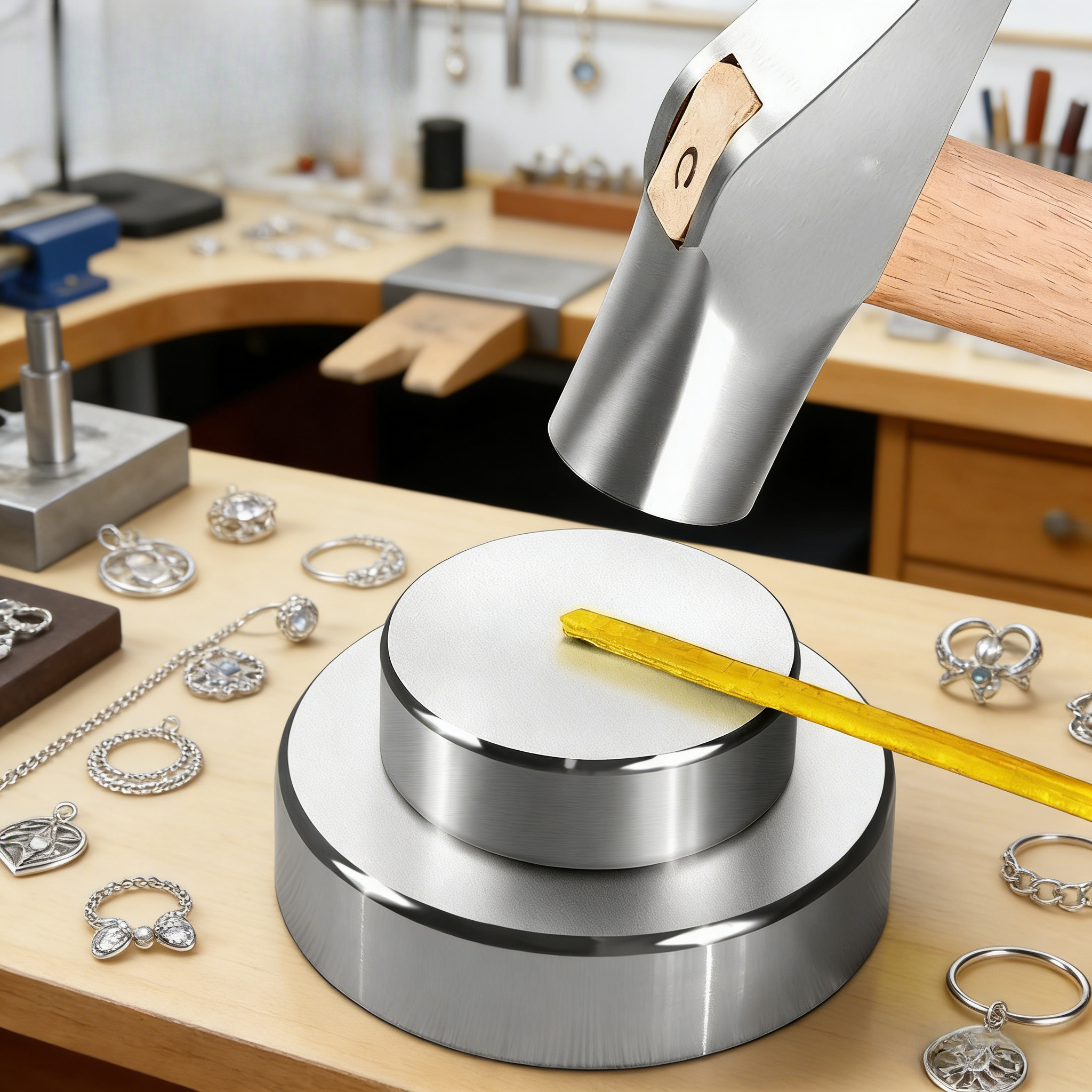 Heavy Duty Steel Bench Block W - Jewelry Making Desk 评论和价格