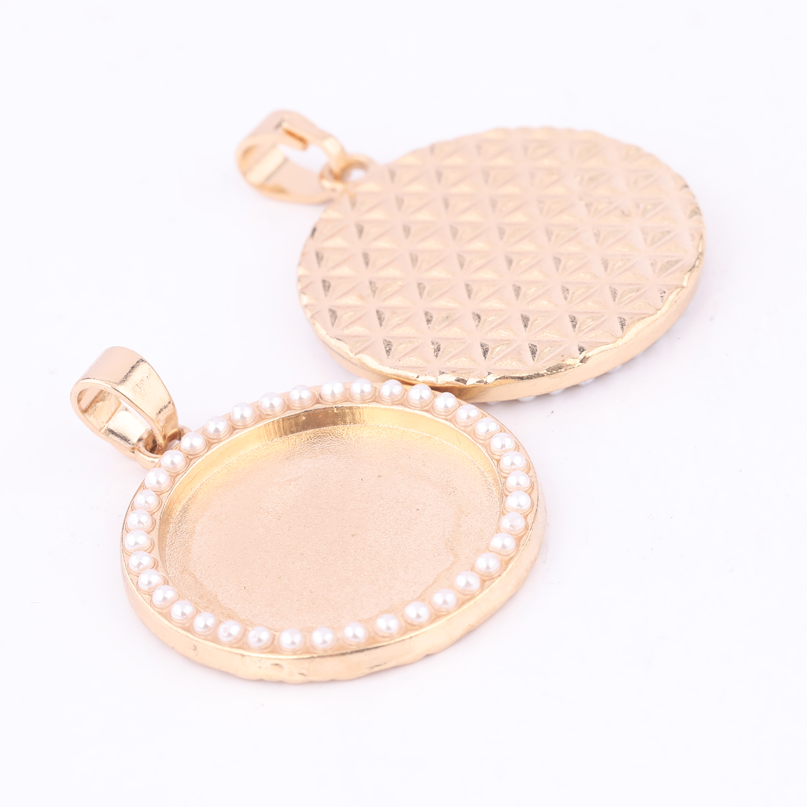 5pcs Kc Gold Pearl Cabochon Ba - Jewelry Making Tray 评论和价格