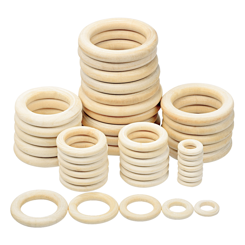11 Sizes Natural Wood Teething - Jewelry Making 4 Year Old 评论和价格