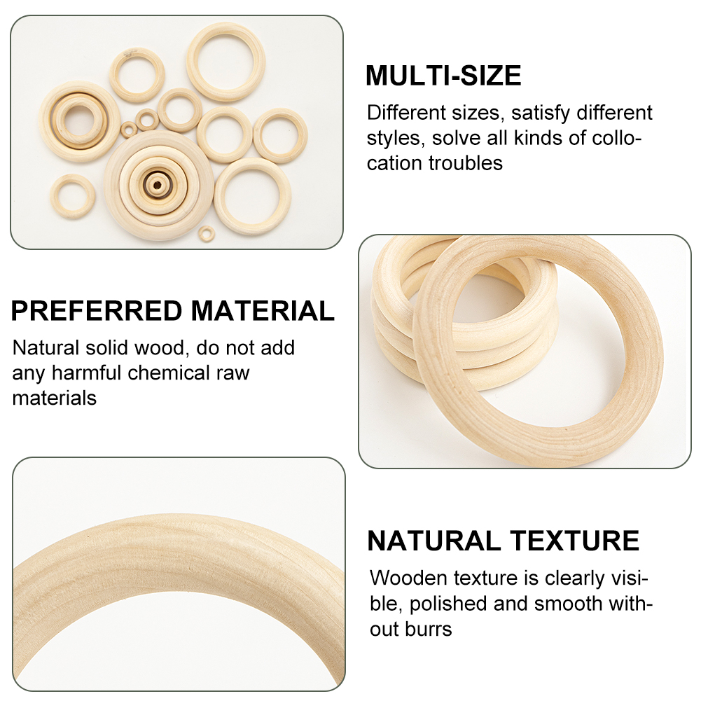 11 Sizes Natural Wood Teething - Jewelry Making 4 Year Old 评论和价格