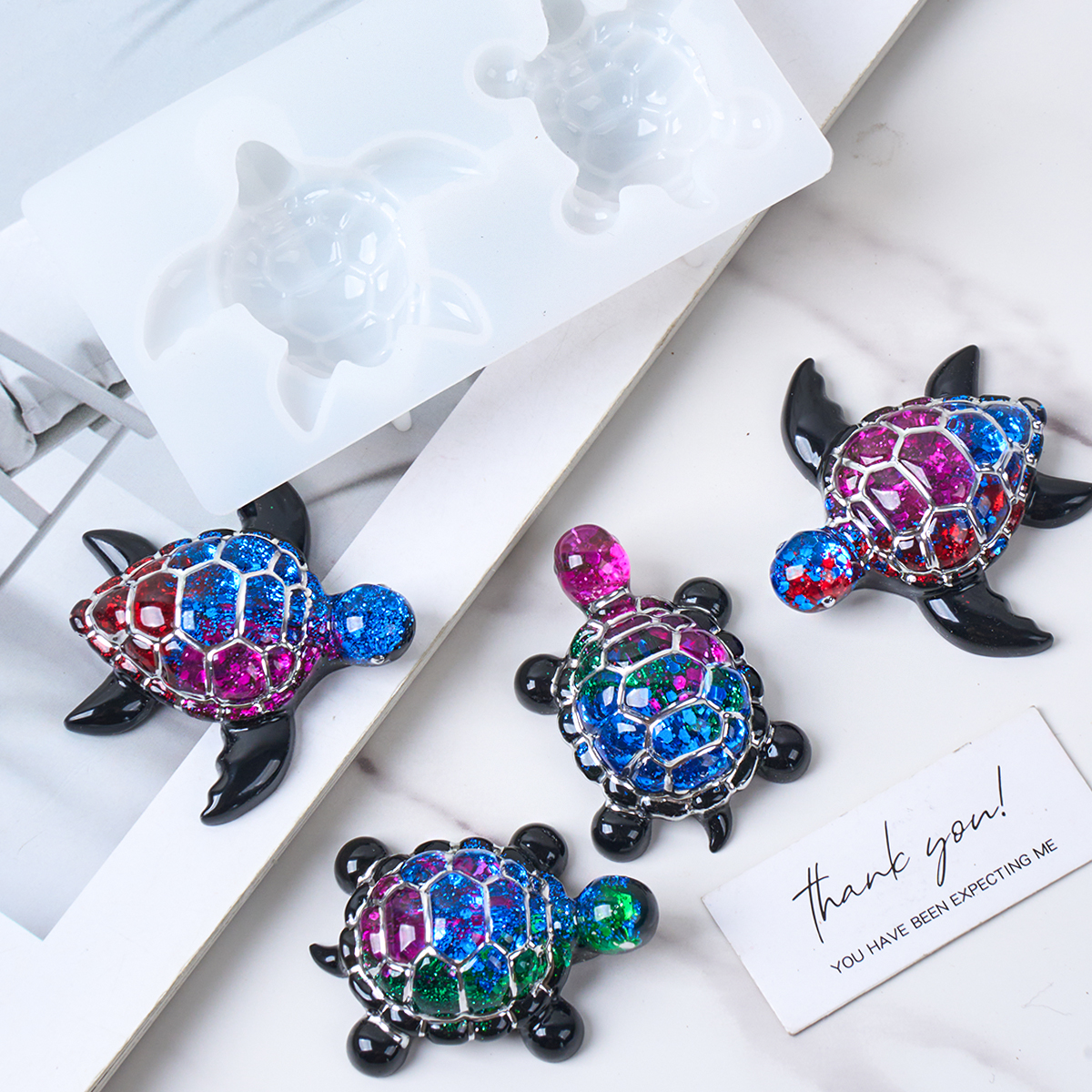 3D Sea Turtle Keychain Silicon - Jewelry Making Uv Resin Kit 评论和价格