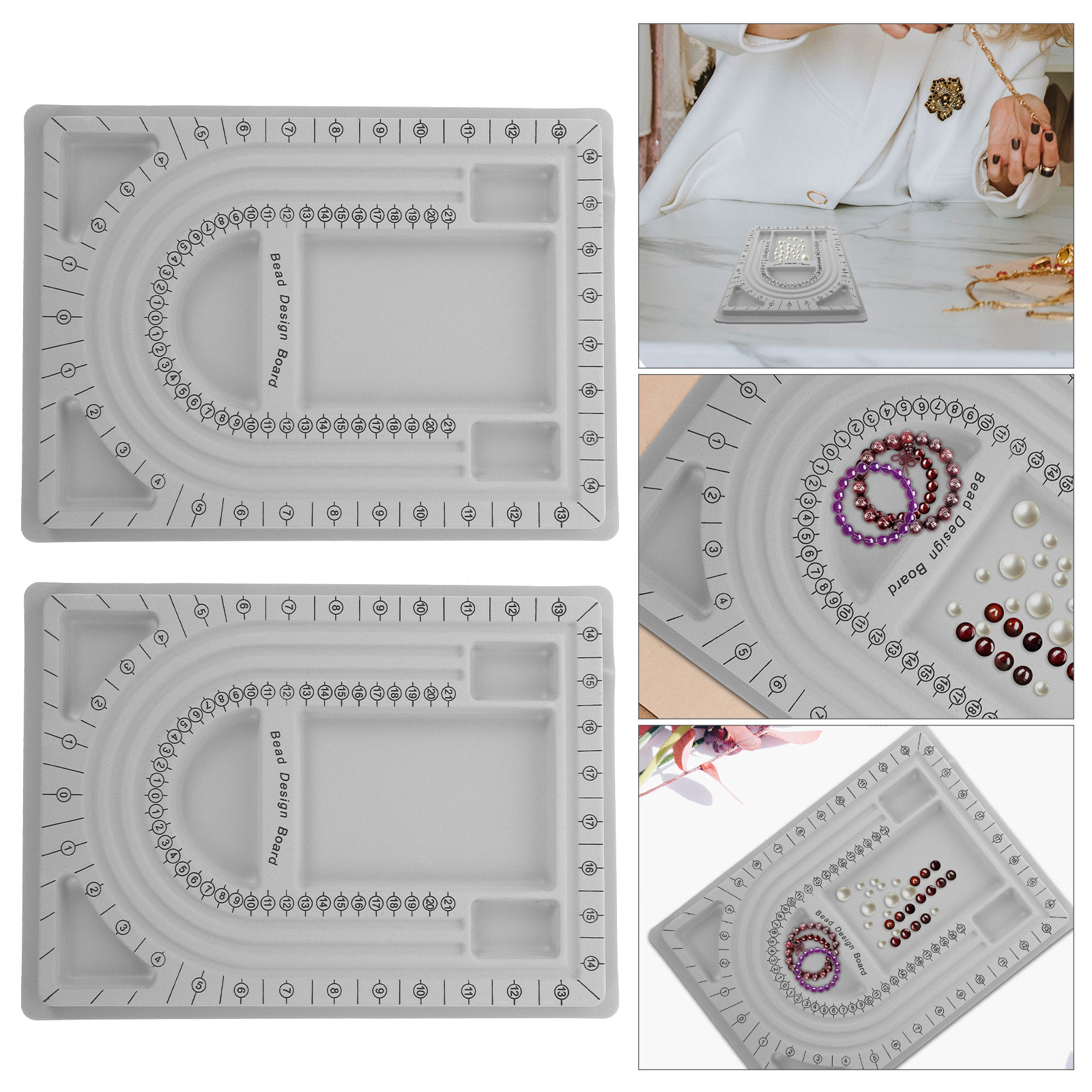 2Pcs Bead Design Board Jewelry - Jewelry Making Accessories 评论和价格