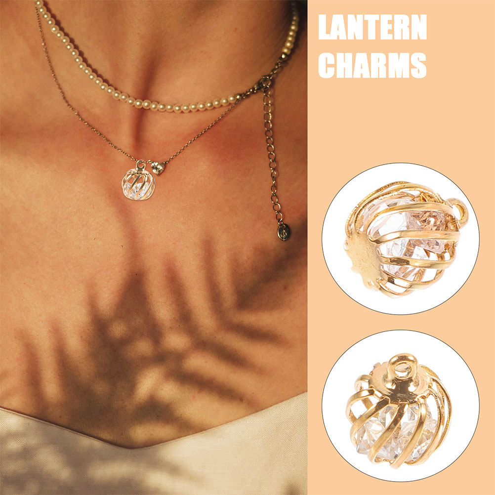 10Pcs Lantern Charms Hollow Ou - Jewelry Making For Teens 评论和价格