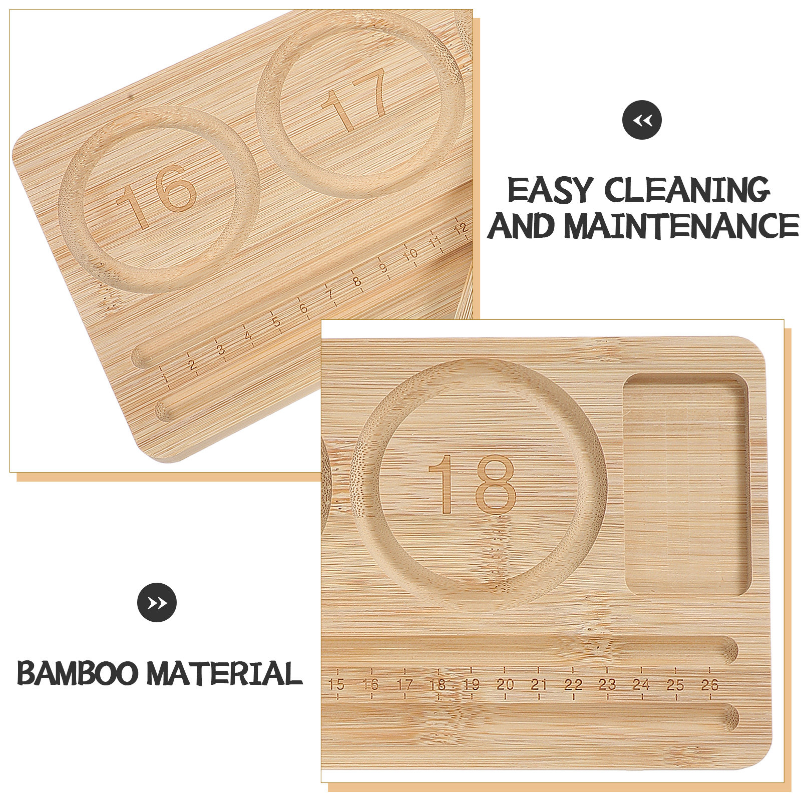 2Pcs Jewelry Bead Board Bamboo - Jewelry Making Tray 评论和价格