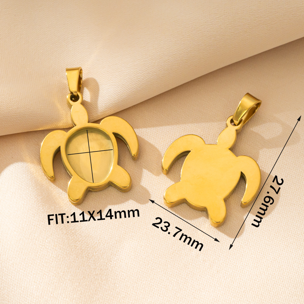 5pcs Stainless Steel Turtle Pe - Jewelry Making Tray 评论和价格