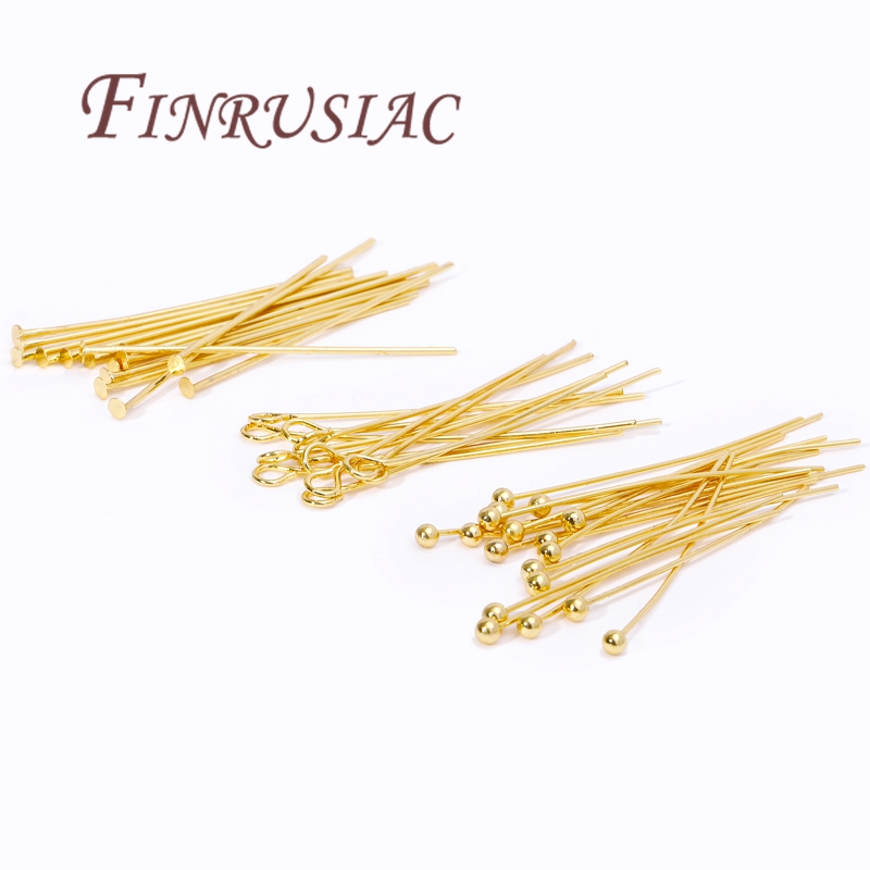50Pcs 20-50mm Gold Plated Pins - Jewelry Making Rivets 评论和价格