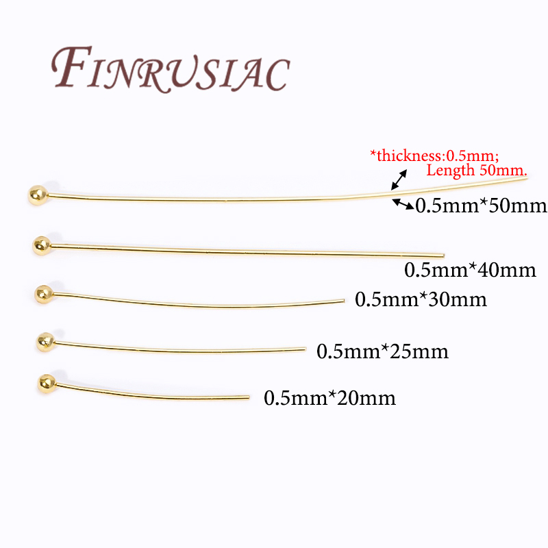 50Pcs 20-50mm Gold Plated Pins - Jewelry Making Rivets 评论和价格