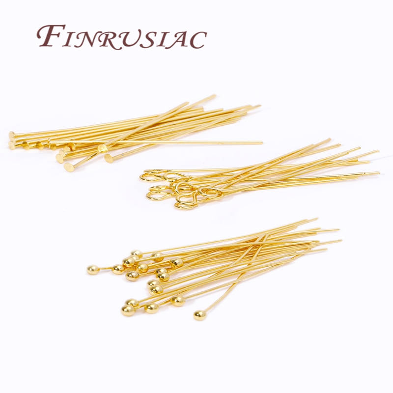 50Pcs 20-50mm Gold Plated Pins - Jewelry Making Rivets 评论和价格