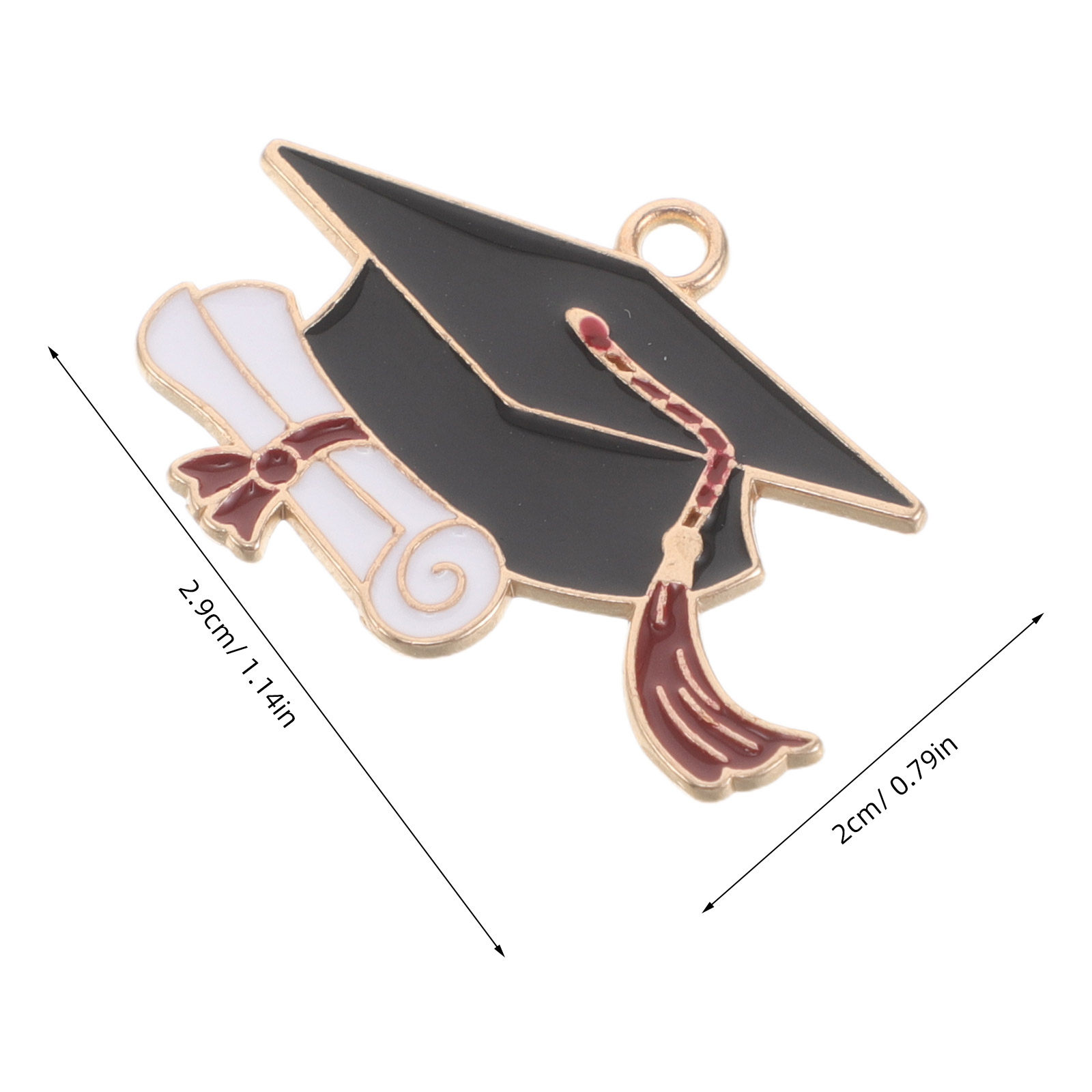 50Pcs Graduation Cap Pendants  - Jewelry Making Diploma 评论和价格