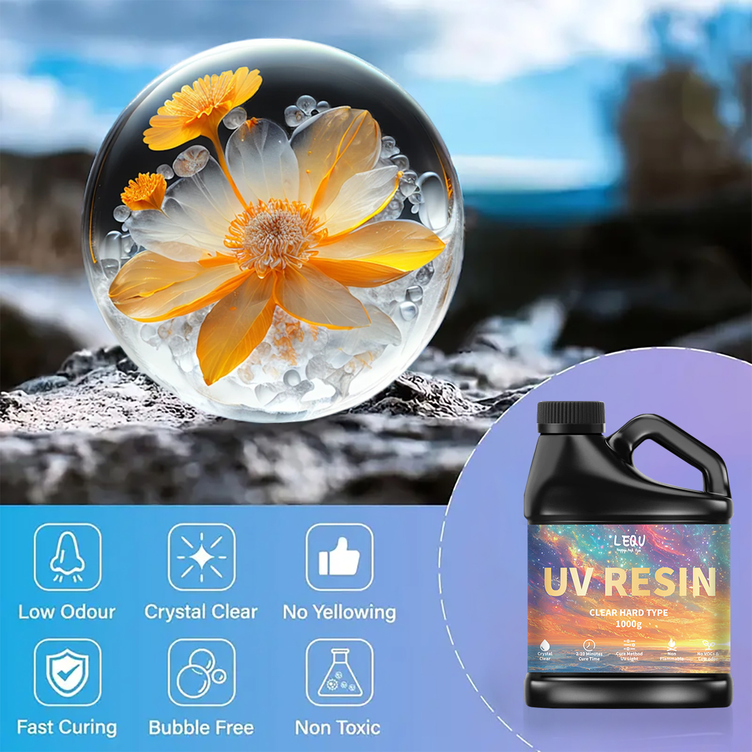 100/200/500/1000g UV Epoxy Res - Jewelry Making Uv Resin Kit 评论和价格