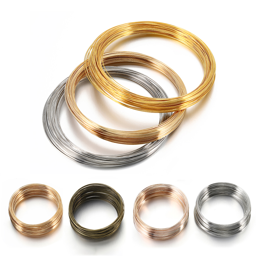 100 Loops Gold Steel Color Mem - Memory Wire Bracelet 评论和价格